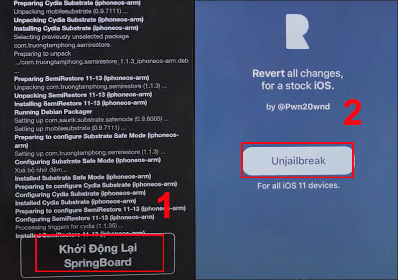 Hướng dẫn Unjailbreak iPhone