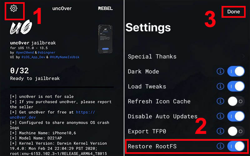 Hướng dẫn Unjailbreak iPhone