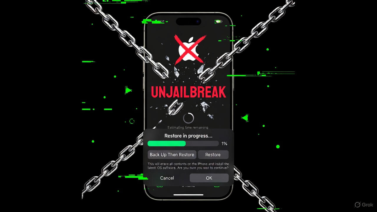 Hướng dẫn Unjailbreak iPhone